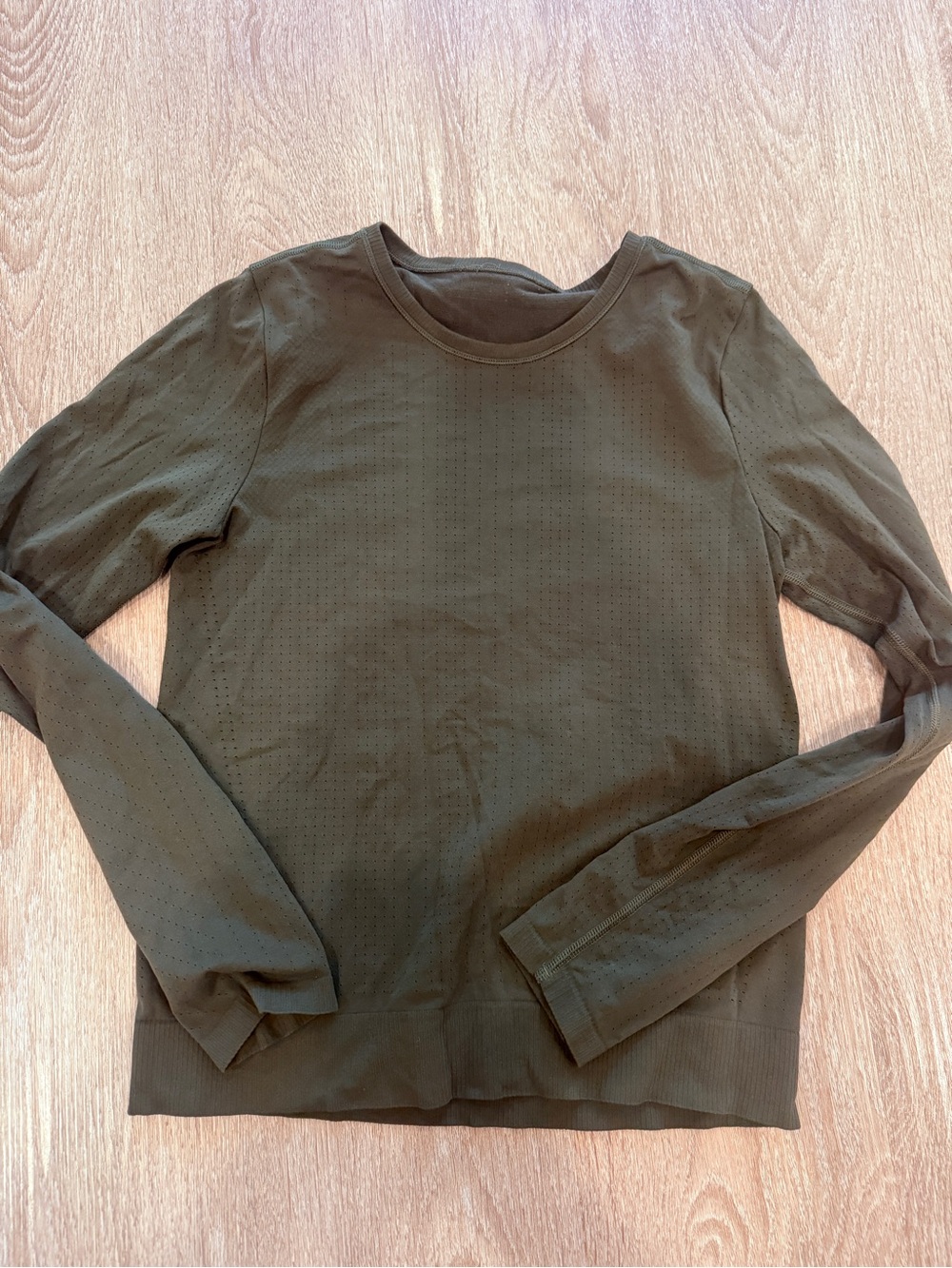 Athleta Olive Green Long Sleeve Tee